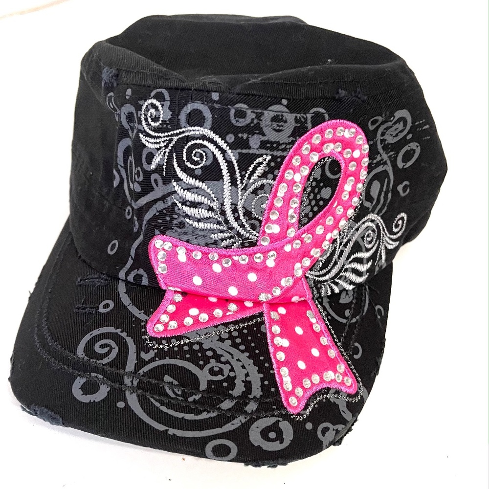 Breast Cancer awareness vintage cap. " Fighting Pretty " NEW ITEM